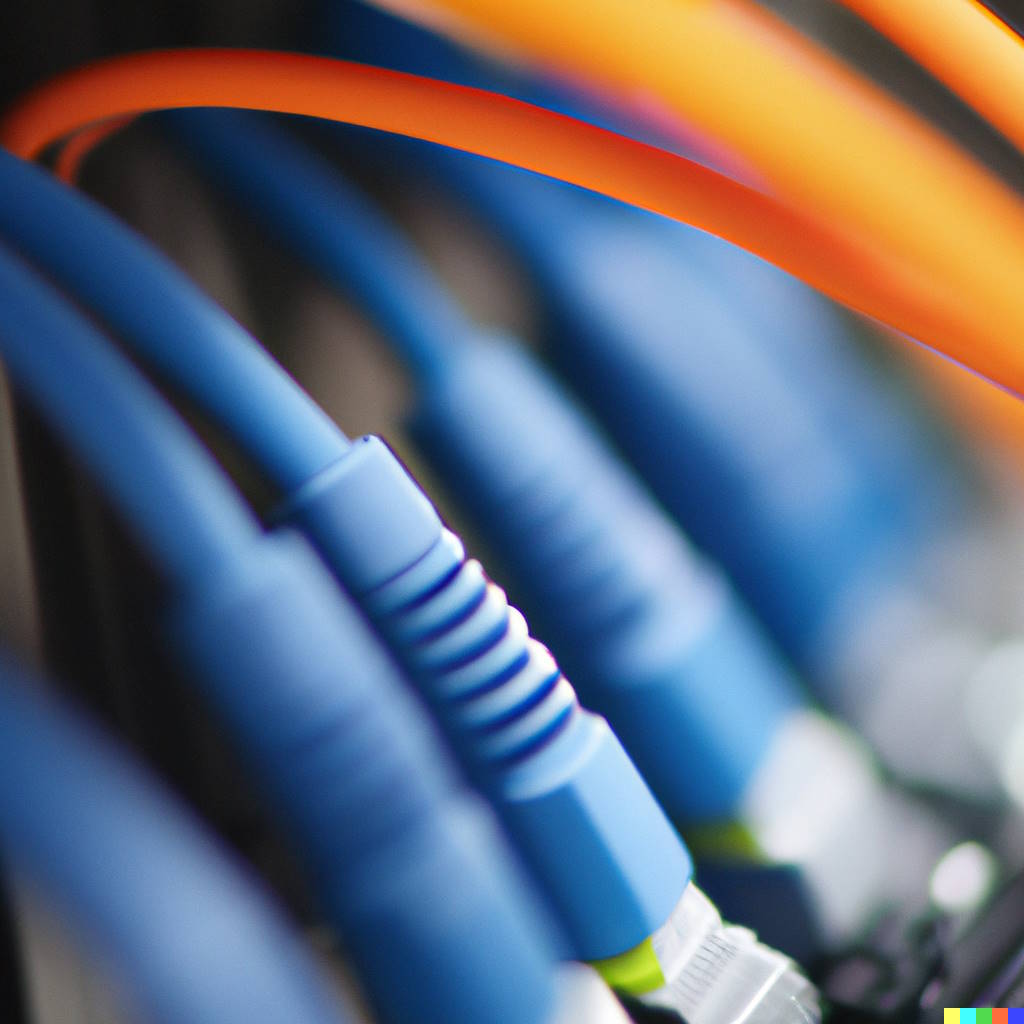 Indistinct image of network cables